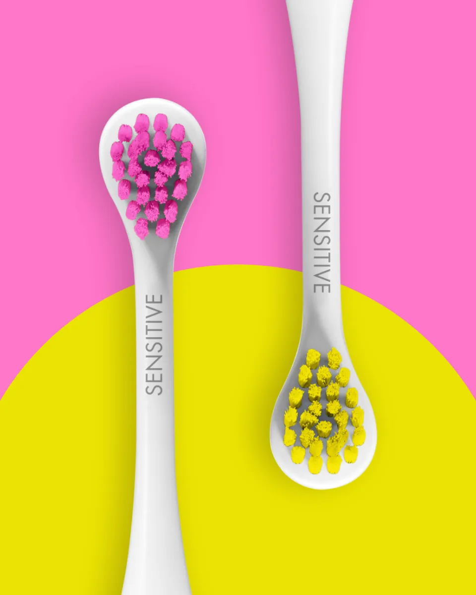 Curaprox Hydrosonic Brush Heads in Vibrant Rainbow Colours – Superior Clean, Gentle Care, Enjoyable Routine.